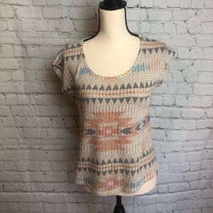 Blu Planet Tribal Print Top